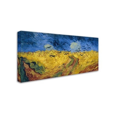 Trademark Fine Art Vincent van Gogh 'Wheatfield with Crows' Canvas Art, 10x19 AA01298-C1019GG
